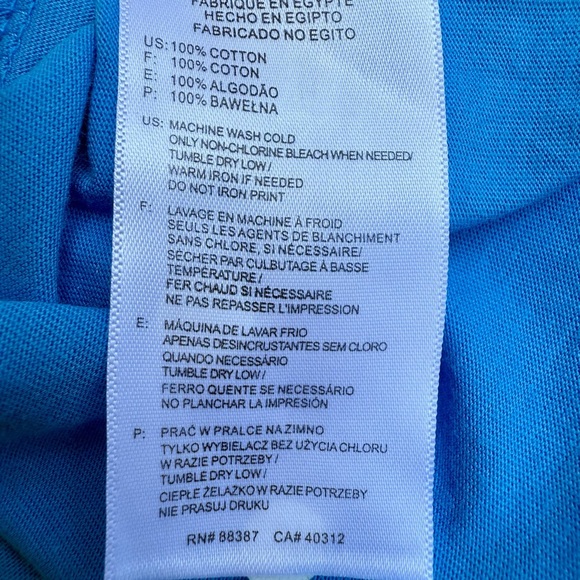 Adidas Golf Logo Tee Blue Large NWT Soft Cotton Shir - Picture 8 of 8